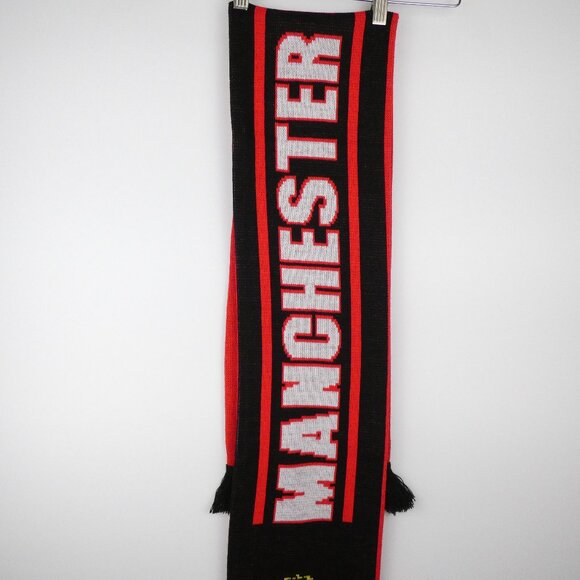 Manchester United FC Scarf Official Product Soccer Football Red Black 152 cm - Picture 2 of 13
